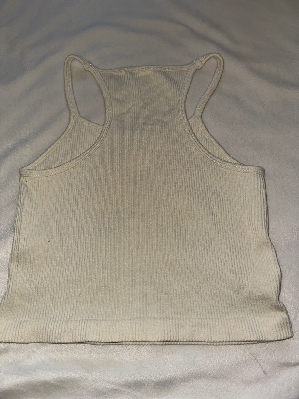 Aura Cream Ribbed Racerback Tank - Picture 3 of 3